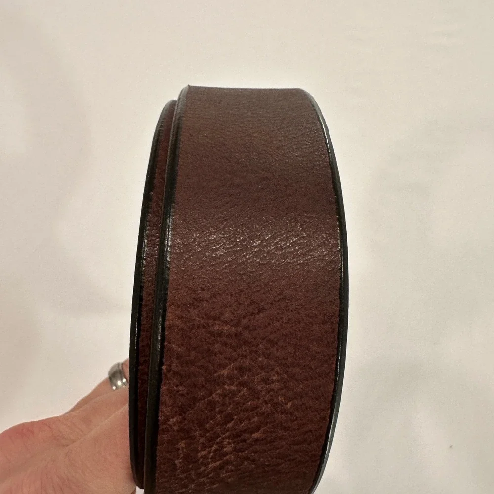 Browning Buckmark Leather Belt Mens 40 Brown‎ Brass Logo Buckle | Rugged Western